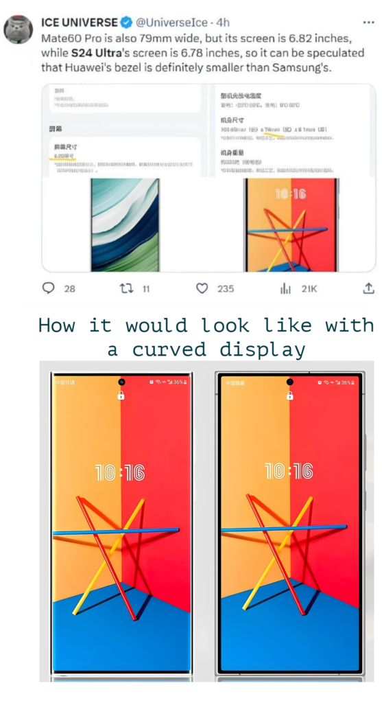 S24 Ultra curved vs flat display