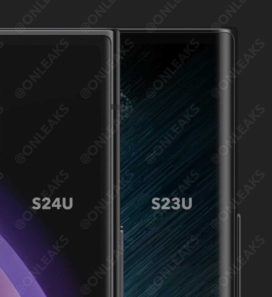 Galaxy S24 Ultra vs. S23 Ultra front design